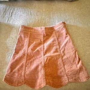 Rose colored corduroy skirt